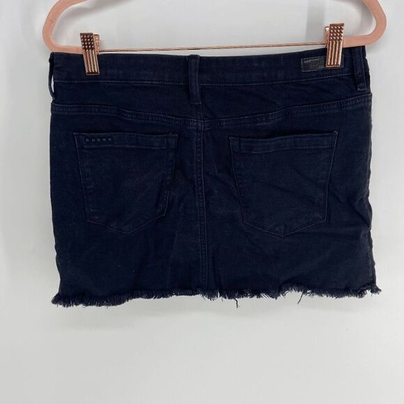 Blank NYC Mystique Womens Black Denim New Lace Up side Mini skirt 29 - Picture 4 of 7